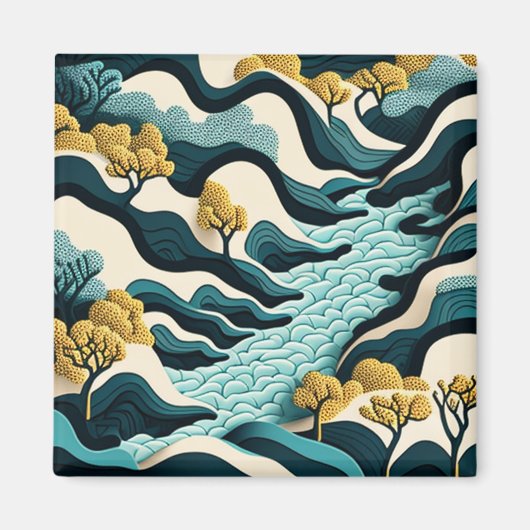 Modern Landscape Magneet (Voorkant)