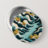 Modern Landscape Ronde Button 7,6 Cm (Voorkant /achterkant)