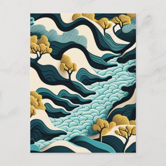 Modern Landscape Uitnodiging Briefkaart (Voorkant)