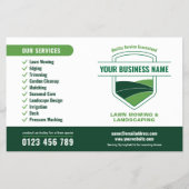 Modern Landscaping Lawn Mowing Marketing Flyer (Voorkant)
