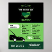 Modern Landscaping Lawn Mowing Marketing Poster (Voorkant)