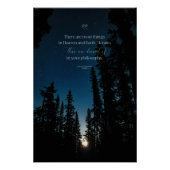 Modern Landschap Sterrenhemel Inspirerend Quote Perfect Poster (Voorkant)