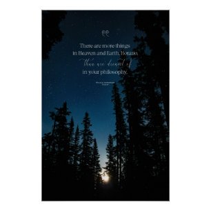 Modern Landschap Sterrenhemel Inspirerend Quote Perfect Poster