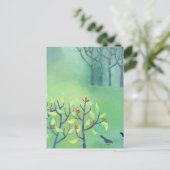 Modern landschapsgroen briefkaart (Staand voorkant)