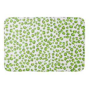 Modern laopard Animal Print Pattern Groen Badmat