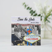 Modern Las Vegas Save the Date (Staand voorkant)