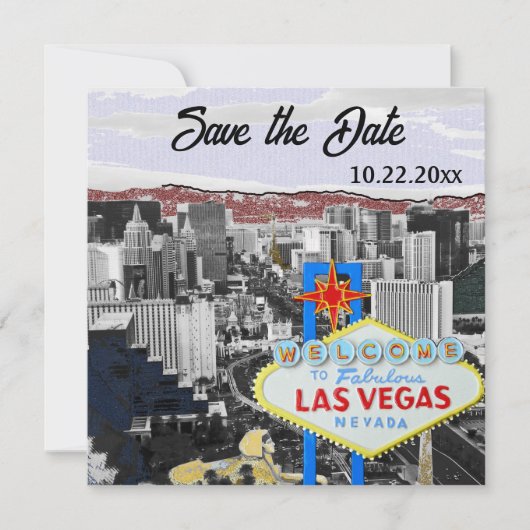 Modern Las Vegas Save the Date (Voorkant)