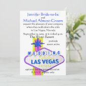 Modern Las Vegas Wedding Kaart (Staand voorkant)