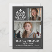 Modern Laurels 3 Photo Class of 2026 Graduation Aankondiging (Voorkant)