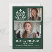 Modern Laurels 3 Photo Class of 2026 Graduation  Aankondiging (Voorkant)