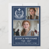 Modern Laurels 3 Photo Class of 2026 Graduation Aankondiging (Voorkant)