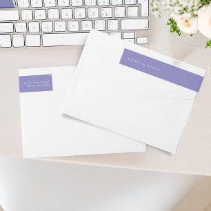 Modern Lavendel Paars Retouradres