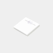 Modern Lavendel Script Monogram Post-it® Notes (Schuin)