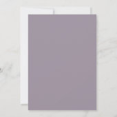 Modern Lavender Muted Script Minimal Wedding Kaart (Achterkant)