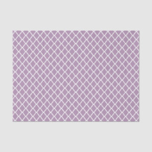 Modern Lavender Paars Moroccan Quatrefoil Pattern Tissuepapier