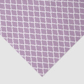 Modern Lavender Paars Moroccan Quatrefoil Pattern Tissuepapier (Detail)