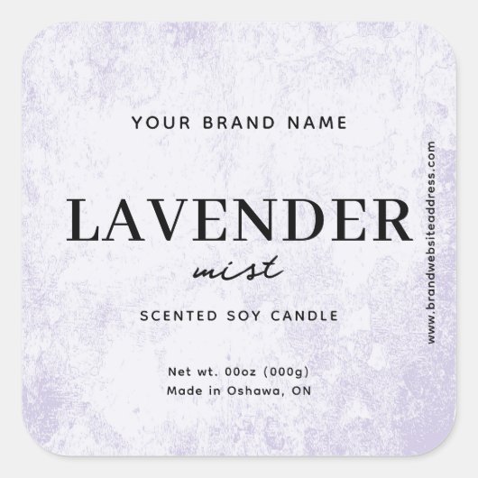 Modern Lavender Rustic Label (Voorkant)