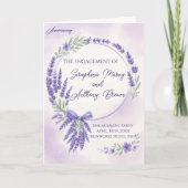 Modern Lavender Typography Engagement Party Invite Kaart (Voorkant)