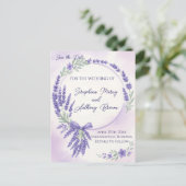 Modern Lavender Typography Save the Date Postcard Aankondigingskaart (Staand voorkant)
