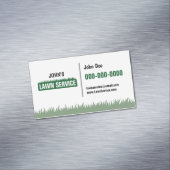 Modern Lawn Service Magnetic Profile Card Magnetisch Visitekaartje (Voorbeeld)