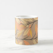 Modern Leaf and Branch Autumn Pattern Koffiemok (Center)