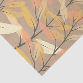 Modern Leaf and Branch Autumn Pattern Tissuepapier (Detail)