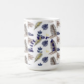 Modern Leaf Pattern Koffiemok (Center)
