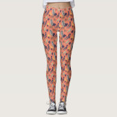 Modern Leaf Pattern Leggings (Voorkant)
