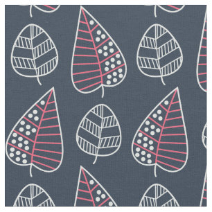 Modern Leaf Pattern Stof