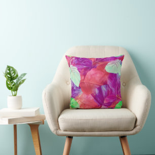Modern Leafy Design Pattern Kussen