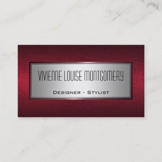 Modern Leather Professional Designer Visitekaartje (Voorkant)