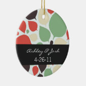 Modern Leaves Background Wedding Ornament (Rechts)