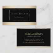 Modern legant Gold Foil Metal Professional Visitekaartje (Voorkant / Achterkant)