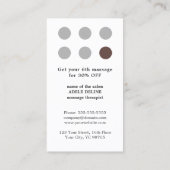 Modern legant Massage Therapist Loyalty Card (Achterkant)