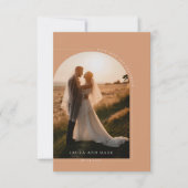 Modern legant Rust Arch Foto bedankt! Bedankkaart (Voorkant)