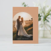 Modern legant Rust Arch Foto bedankt! Bedankkaart (Staand voorkant)