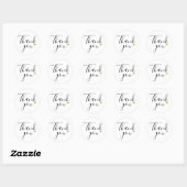 Modern legant Script Gold Heart Hartelijk dank Ronde Sticker (Vel)