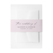 Modern legant Script Lavender Wedding Uitnodigingen Wikkel (Voorkant Voorbeeld)