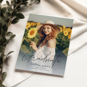 Modern legant Script Overlay 2 Photo Afstuderen Aankondiging