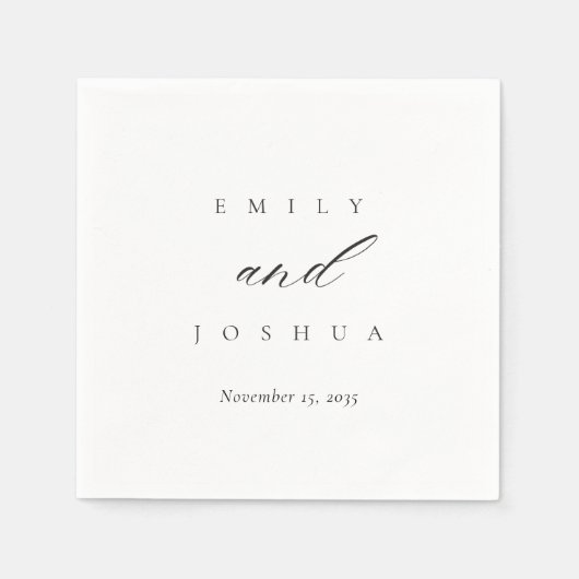 Modern legant Script Wedding Servet (Voorkant)