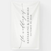 Modern legant Script Wedding Spandoek (Verticaal)