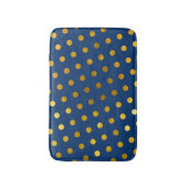 Modern legant Simple Navy Blue & Gold Polka Dots Badmat (Voorkant Verticaal)