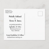 Modern legant sla onze datum op aankondigingskaart (Achterkant)