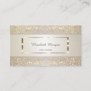 Modern legant, striped, Gold Confetti, Gold Lijst Visitekaartje