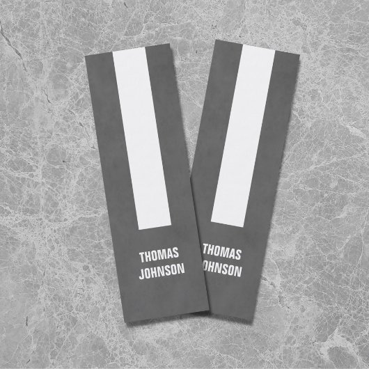 Modern legant Texture Grey Stripe Consultant Mini Visitekaartje