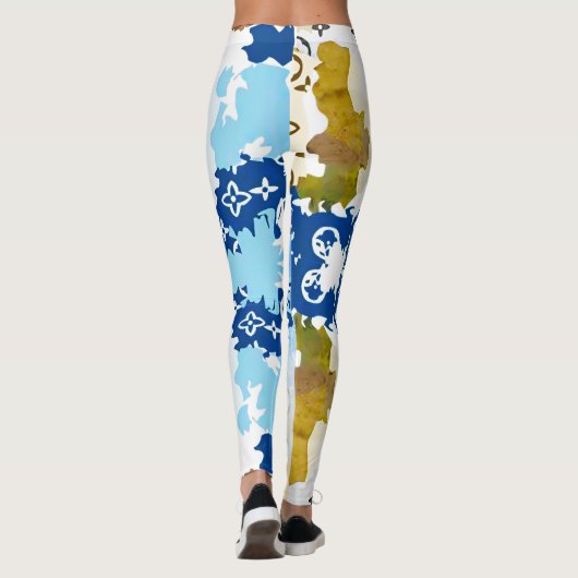 modern leggings in blue camouflage (Dos)