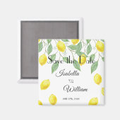 Modern Lemon Boho Summer Save the Date Magneet (Voorkant / Achterkant)