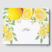 Modern Lemon Boho Summer Vrijgezellenfeest Gastenboek (Achterkant)