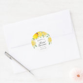 Modern Lemon Boho Summer Vrijgezellenfeest Ronde Sticker (Envelop)