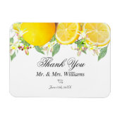 Modern Lemon Boho Summer Weddenschap Magneet (Horizontaal)